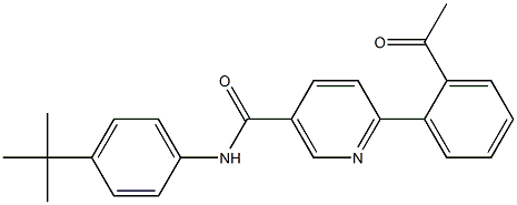 6-(2-ACETYLPHENYL)-N-(4-TERT-BUTYLPHENYL)NICOTINAMIDE 구조식 이미지