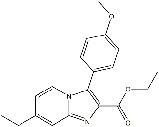 ETHYL 7-ETHYL-3-(4-METHOXYPHENYL)IMIDAZO[1,2-A]PYRIDINE-2-CARBOXYLATE 구조식 이미지