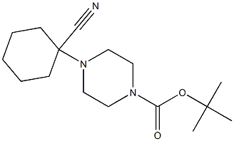 TERT-BUTYL 4-(1-CYANOCYCLOHEXYL)PIPERAZINE-1-CARBOXYLATE 구조식 이미지
