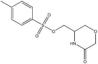 TOLUENE-4-SULFONIC ACID 5-OXO-MORPHOLIN-3-YLMETHYL ESTER 구조식 이미지