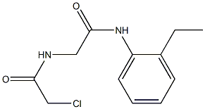 2-chloro-N-{2-[(2-ethylphenyl)amino]-2-oxoethyl}acetamide 구조식 이미지