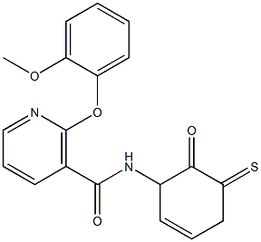 2-(2-methoxyphenoxy)-N-(2-oxotetrahydro-3-thiophenyl)nicotinamide Structure