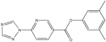 3,5-dimethylphenyl 6-(1H-1,2,4-triazol-1-yl)nicotinate 구조식 이미지