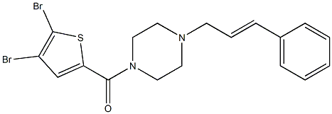 (4,5-dibromo-2-thienyl){4-[(E)-3-phenyl-2-propenyl]piperazino}methanone Structure