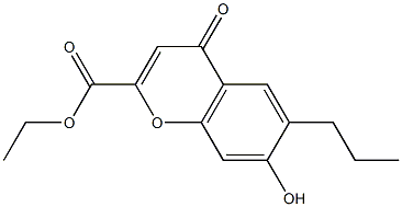 ethyl 7-hydroxy-4-oxo-6-propyl-4H-chromene-2-carboxylate 구조식 이미지