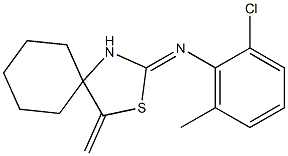 N1-(4-methylidene-3-thia-1-azaspiro[4.5]dec-2-yliden)-2-chloro-6-methylaniline Structure