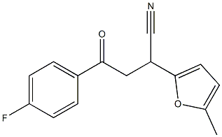 4-(4-fluorophenyl)-2-(5-methyl-2-furyl)-4-oxobutanenitrile Structure
