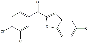 (5-chlorobenzo[b]furan-2-yl)(3,4-dichlorophenyl)methanone 구조식 이미지