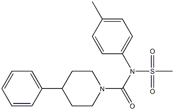 (4-methylphenyl)-N-[(4-phenylpiperidino)carbonyl]methanesulfonamide Structure