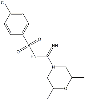 N1-[(2,6-dimethylmorpholino)(imino)methyl]-4-chlorobenzene-1-sulfonamide Structure