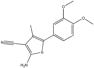 2-amino-5-(3,4-dimethoxyphenyl)-4-methylthiophene-3-carbonitrile Structure
