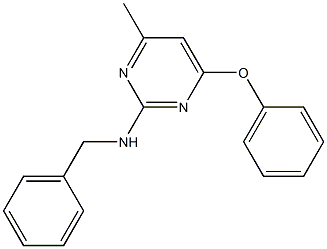 N-benzyl-4-methyl-6-phenoxy-2-pyrimidinamine 구조식 이미지