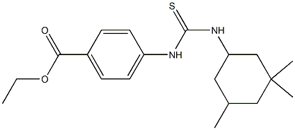 ethyl 4-({[(3,3,5-trimethylcyclohexyl)amino]carbothioyl}amino)benzoate 구조식 이미지