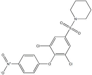 1-{[3,5-dichloro-4-(4-nitrophenoxy)phenyl]sulfonyl}piperidine 구조식 이미지