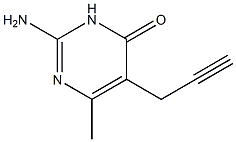 2-amino-6-methyl-5-(2-propynyl)-4(3H)-pyrimidinone Structure