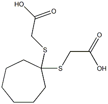 2-({1-[(carboxymethyl)thio]cycloheptyl}thio)acetic acid Structure