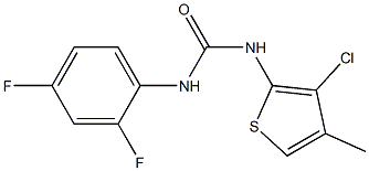 N-(3-chloro-4-methyl-2-thienyl)-N'-(2,4-difluorophenyl)urea Structure