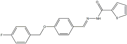 N'-((E)-{4-[(4-fluorobenzyl)oxy]phenyl}methylidene)-2-thiophenecarbohydrazide 구조식 이미지