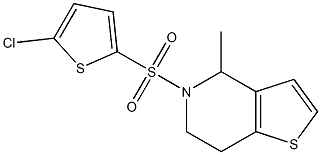 5-[(5-chloro-2-thienyl)sulfonyl]-4-methyl-4,5,6,7-tetrahydrothieno[3,2-c]pyridine 구조식 이미지