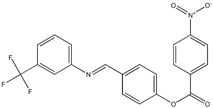 4-({[3-(trifluoromethyl)phenyl]imino}methyl)phenyl 4-nitrobenzenecarboxylate 구조식 이미지