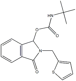 3-oxo-2-(2-thienylmethyl)-2,3-dihydro-1H-isoindol-1-yl N-(tert-butyl)carbamate 구조식 이미지