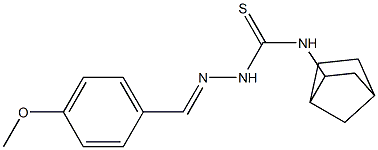 N1-bicyclo[2.2.1]hept-2-yl-2-(4-methoxybenzylidene)hydrazine-1-carbothioamide 구조식 이미지