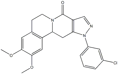 11-(3-chlorophenyl)-2,3-dimethoxy-5,11,12,12a-tetrahydropyrazolo[3',4':4,5]pyrido[2,1-a]isoquinolin-8(6H)-one Structure
