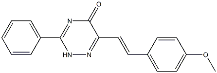 6-(4-methoxystyryl)-3-phenyl-2,5-dihydro-1,2,4-triazin-5-one 구조식 이미지