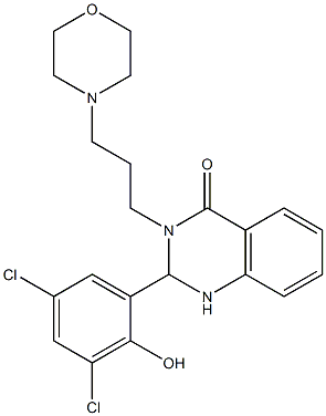 2-(3,5-dichloro-2-hydroxyphenyl)-3-(3-morpholinopropyl)-1,2,3,4-tetrahydroquinazolin-4-one Structure
