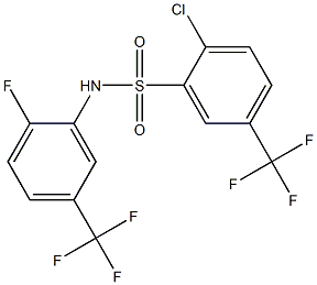 N1-[2-fluoro-5-(trifluoromethyl)phenyl]-2-chloro-5-(trifluoromethyl)benzene-1-sulfonamide Structure