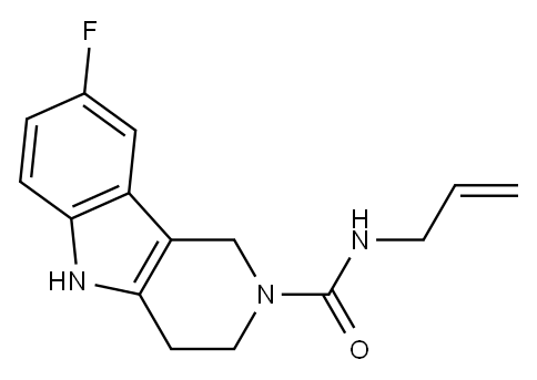 N2-allyl-8-fluoro-2,3,4,5-tetrahydro-1H-pyrido[4,3-b]indole-2-carboxamide Structure