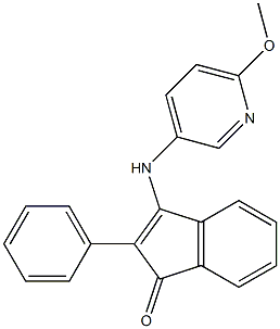 3-[(6-methoxy-3-pyridinyl)amino]-2-phenyl-1H-inden-1-one Structure