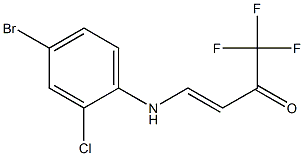 4-(4-bromo-2-chloroanilino)-1,1,1-trifluorobut-3-en-2-one 구조식 이미지