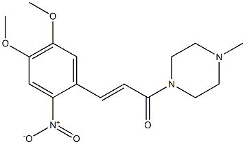 (E)-3-(4,5-dimethoxy-2-nitrophenyl)-1-(4-methylpiperazino)-2-propen-1-one 구조식 이미지