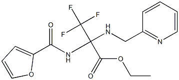 ethyl 3,3,3-trifluoro-2-[(2-furylcarbonyl)amino]-2-[(2-pyridylmethyl)amino]propanoate Structure