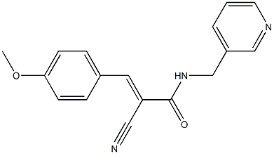 (E)-2-cyano-3-(4-methoxyphenyl)-N-(3-pyridinylmethyl)-2-propenamide Structure