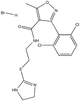 N4-[2-(4,5-dihydro-1H-imidazol-2-ylthio)ethyl]-3-(2,6-dichlorophenyl)-5-methylisoxazole-4-carboxamide hydrobromide 구조식 이미지