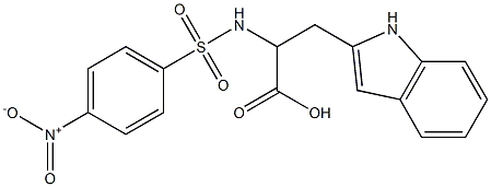 3-(1H-indol-2-yl)-2-{[(4-nitrophenyl)sulfonyl]amino}propanoic acid Structure