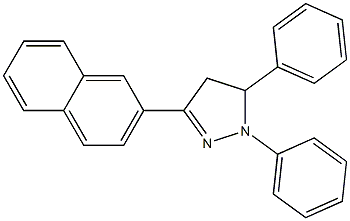 3-(2-naphthyl)-1,5-diphenyl-4,5-dihydro-1H-pyrazole Structure