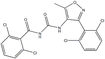 N-(2,6-dichlorobenzoyl)-N'-[3-(2,6-dichlorophenyl)-5-methylisoxazol-4-yl]urea Structure