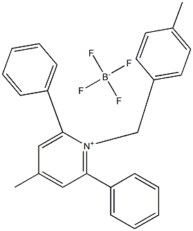 4-methyl-1-(4-methylbenzyl)-2,6-diphenylpyridinium tetrafluoroborate Structure