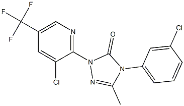 4-(3-chlorophenyl)-2-[3-chloro-5-(trifluoromethyl)-2-pyridinyl]-5-methyl-2,4-dihydro-3H-1,2,4-triazol-3-one Structure