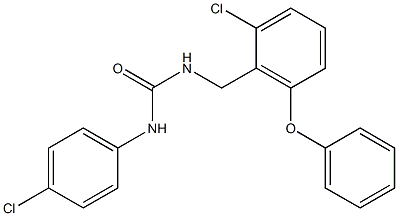 N-(2-chloro-6-phenoxybenzyl)-N'-(4-chlorophenyl)urea 구조식 이미지