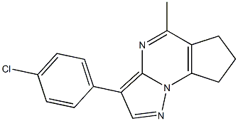 3-(4-chlorophenyl)-5-methyl-7,8-dihydro-6H-cyclopenta[e]pyrazolo[1,5-a]pyrimidine 구조식 이미지