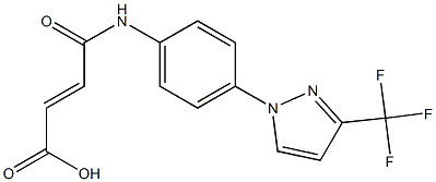 4-oxo-4-{4-[3-(trifluoromethyl)-1H-pyrazol-1-yl]anilino}but-2-enoic acid 구조식 이미지