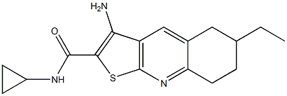 3-amino-N-cyclopropyl-6-ethyl-5,6,7,8-tetrahydrothieno[2,3-b]quinoline-2-carboxamide 구조식 이미지