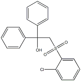 2-[(2-chlorophenyl)sulfonyl]-1,1-diphenyl-1-ethanol 구조식 이미지