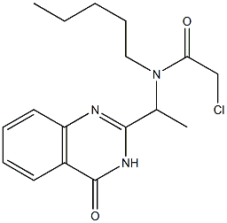 2-chloro-N-[1-(4-oxo-3,4-dihydro-2-quinazolinyl)ethyl]-N-pentylacetamide Structure