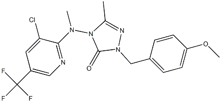 4-[[3-chloro-5-(trifluoromethyl)-2-pyridinyl](methyl)amino]-2-(4-methoxybenzyl)-5-methyl-2,4-dihydro-3H-1,2,4-triazol-3-one Structure