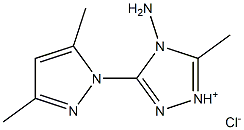 4-amino-3-(3,5-dimethyl-1H-pyrazol-1-yl)-5-methyl-4H-1,2,4-triazol-1-ium chloride 구조식 이미지